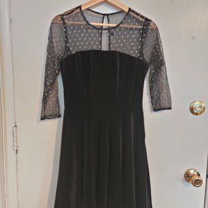 Jack Wills velvet and mesh dress US6
